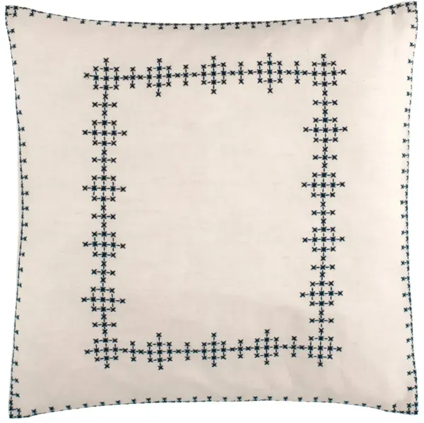 Cross-Stitch Linen Sham