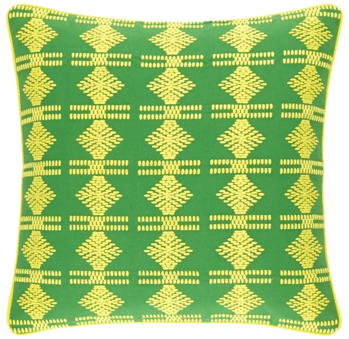 Geo Embroidered Decorative Pillow Cover