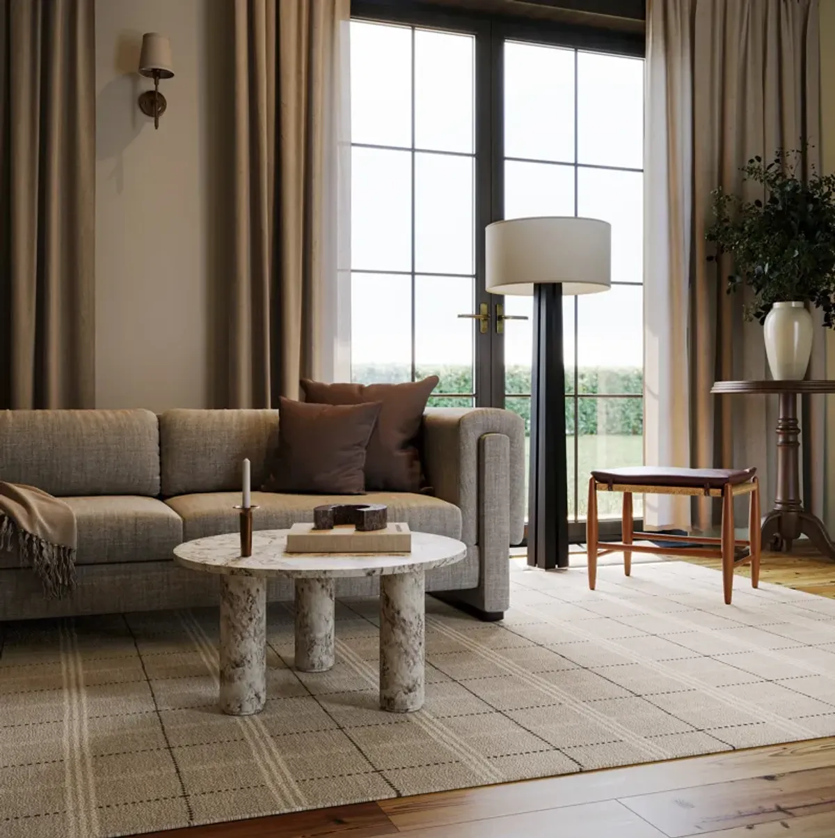 Downing Plaid Wool Cozy Rug