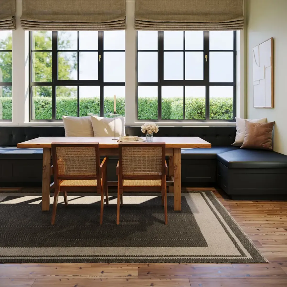 Canon Bordered Wool Rug by Nate Berkus