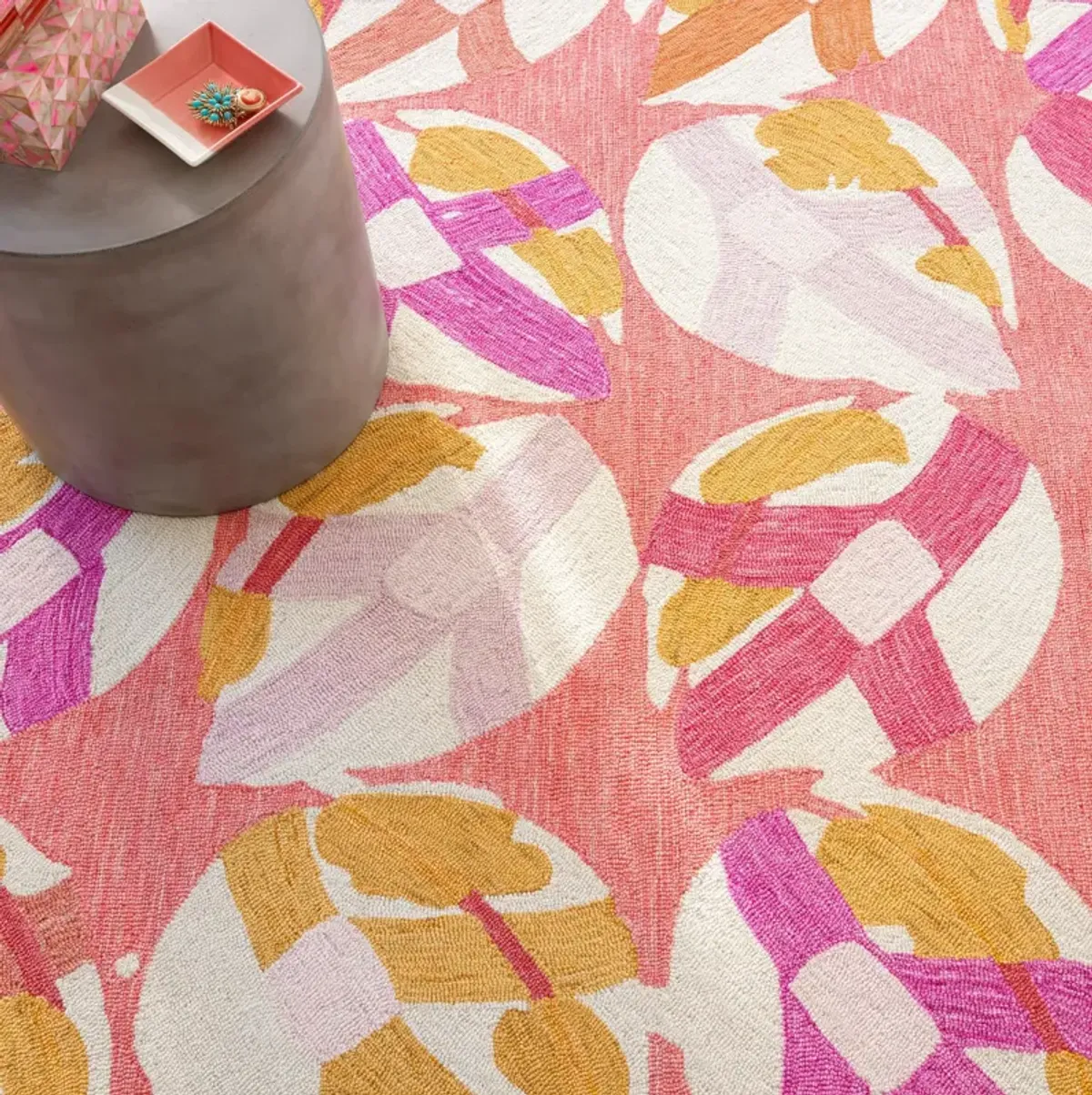 Lily Pad Hand Micro Hooked Wool Rug
