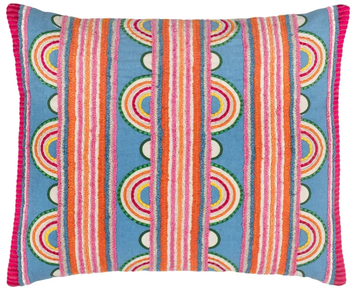 Button Embroidered Decorative Pillow Cover