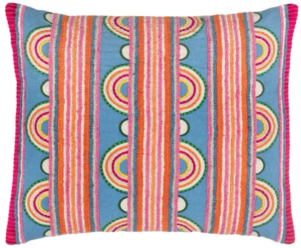 Button Embroidered Decorative Pillow Cover