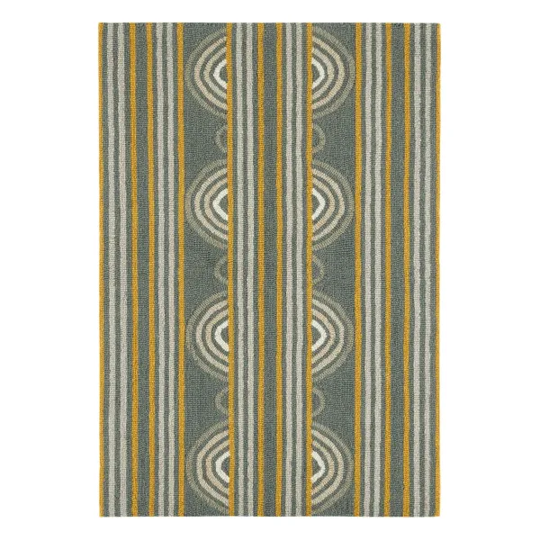 Button Hand Micro Hooked Wool Rug