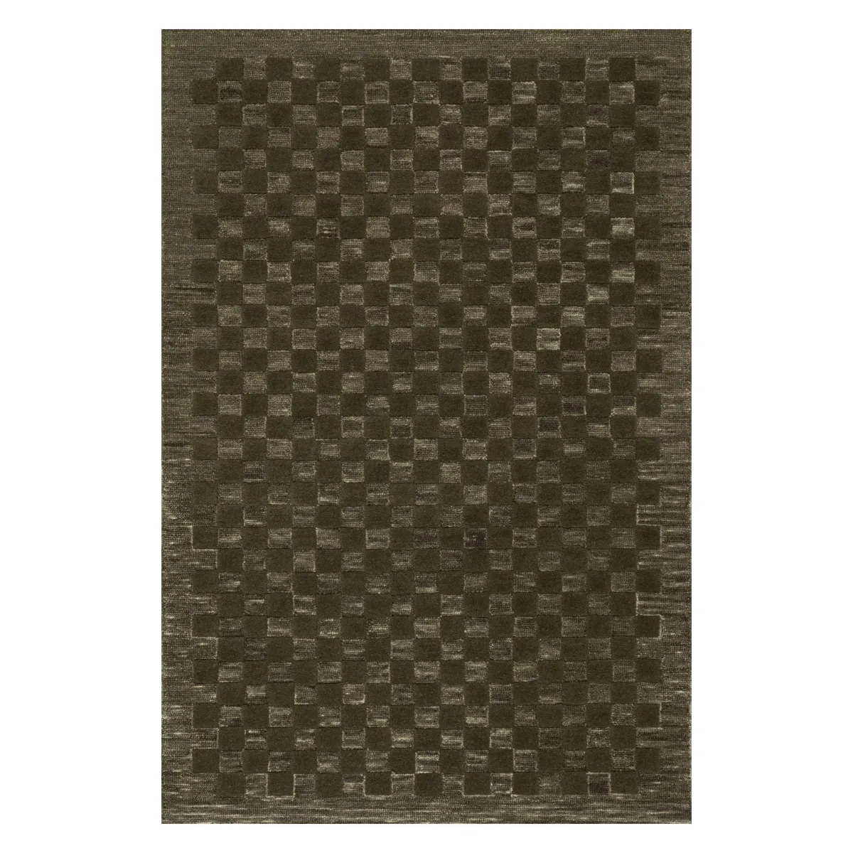 Linthea Modern Checkered Handmade Wool Rug