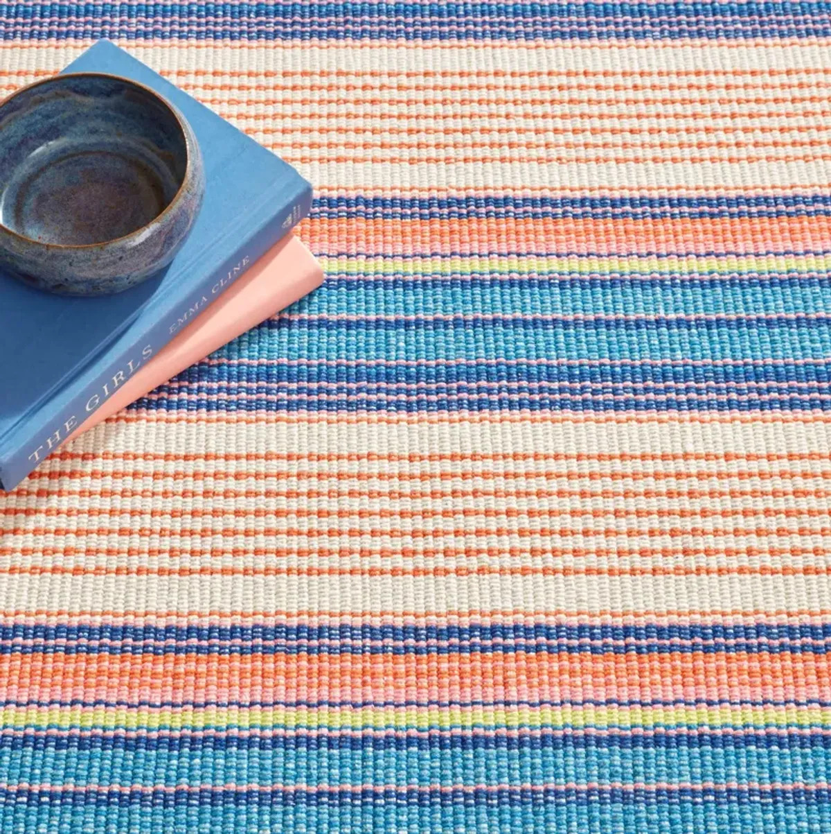 Sloane Stripe Handwoven Cotton Rug