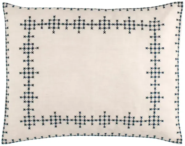 Cross-Stitch Linen Sham