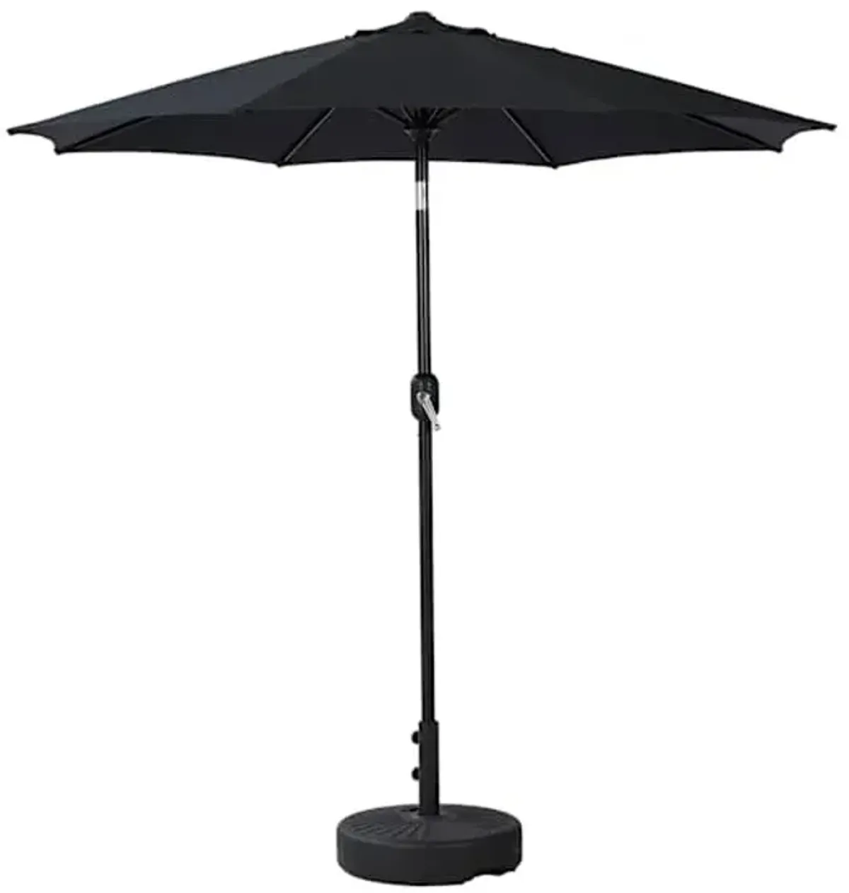 Black Crank & Tilt Round Patio Umbrella, 7.5'