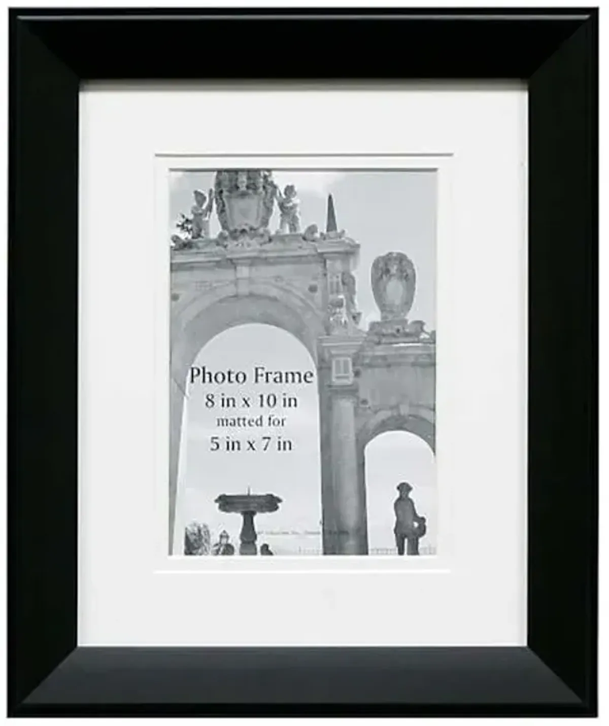 8x10 Matted to 5x7 Wall Frame, Black