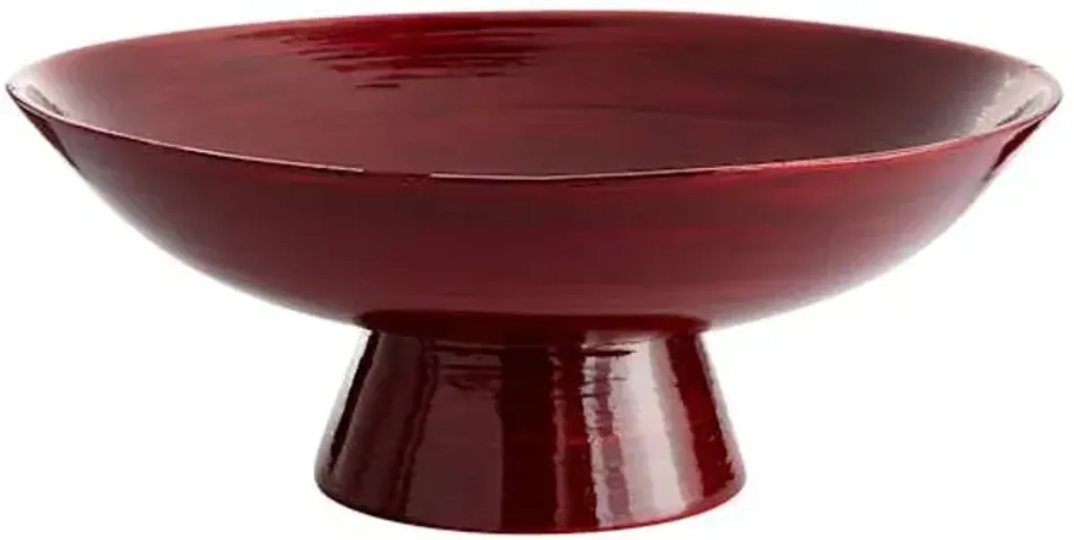 Red Bamboo Bowl, 12x5