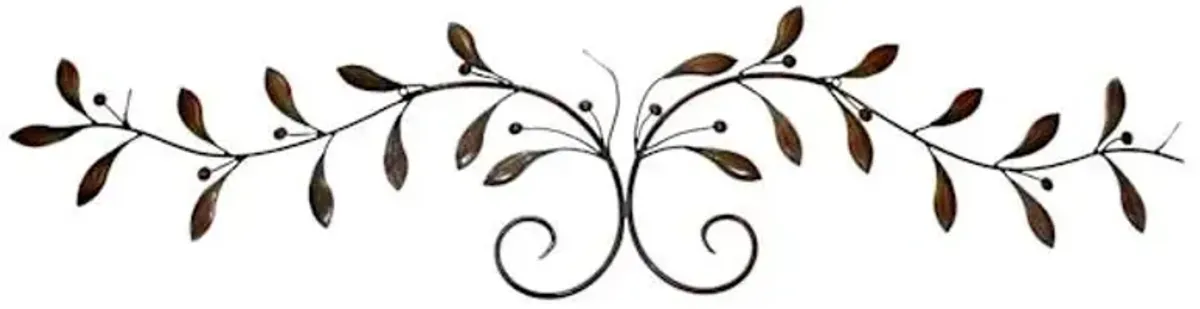 Metal Olive Branch Wall Art, 11x48