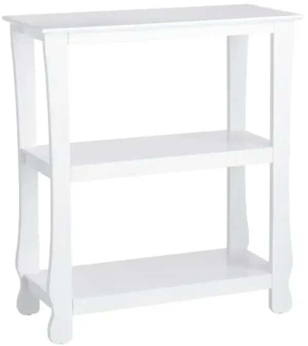 Theodore 3-Tier Thick Leg Bookshelf, White