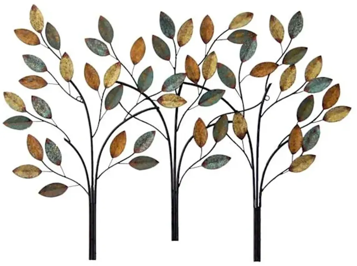 3-Trees Metal Wall Art, 38x28