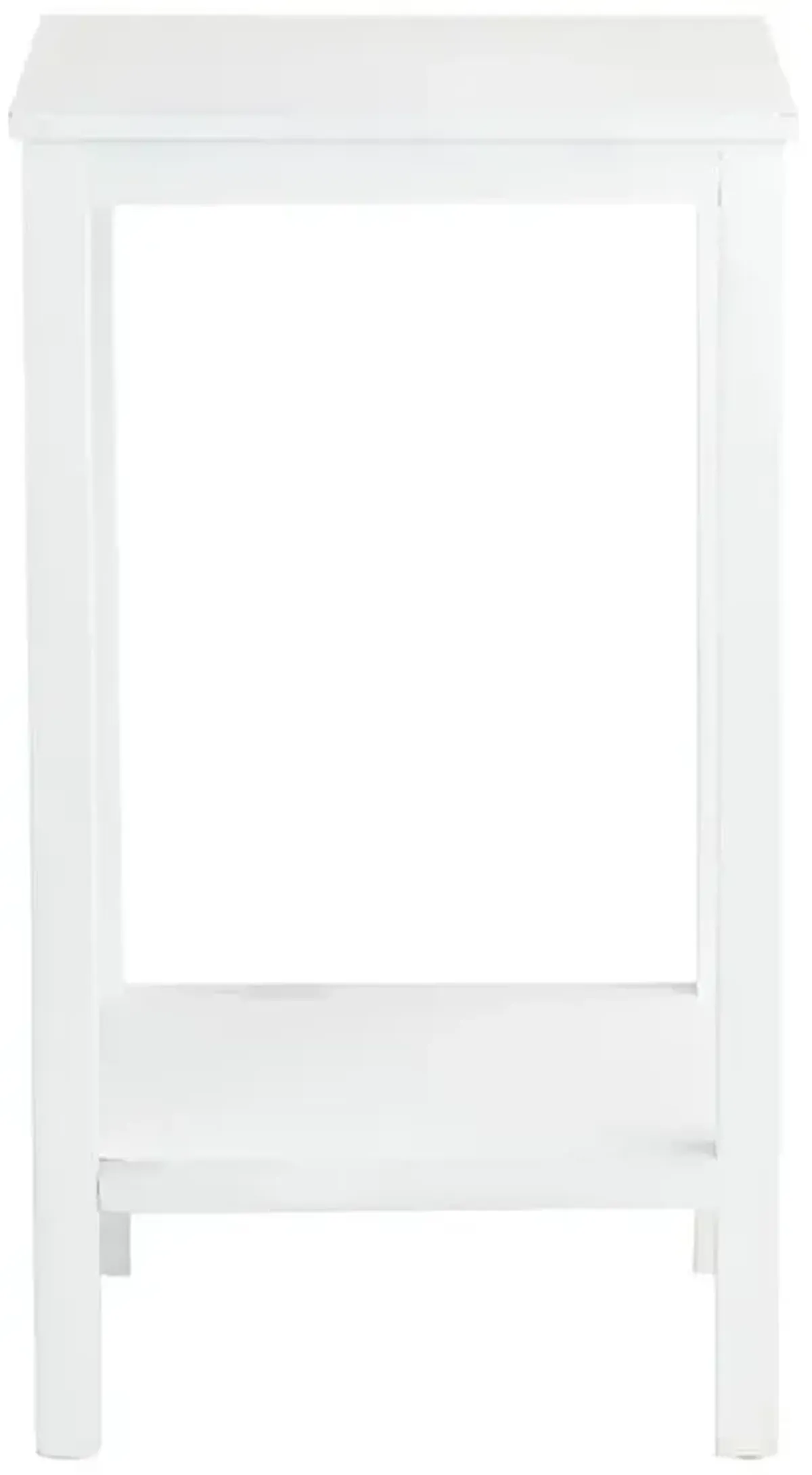 Pratt White Square Accent Table, 25"