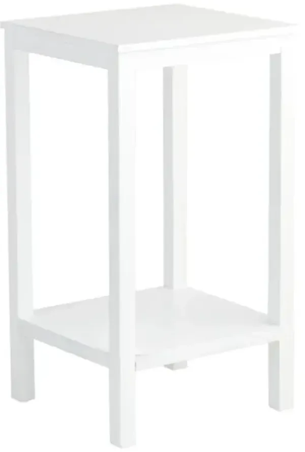 Pratt White Square Accent Table, 25"