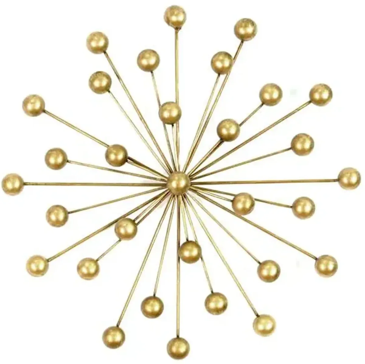 Gold Metal Sunburst Wall Art, 12"