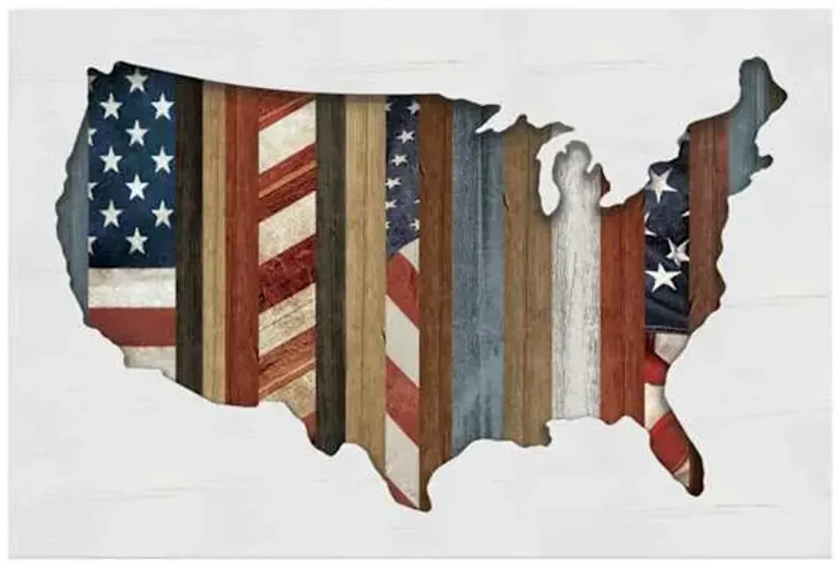Patriotic Wooden Box Wall Art, 24x36