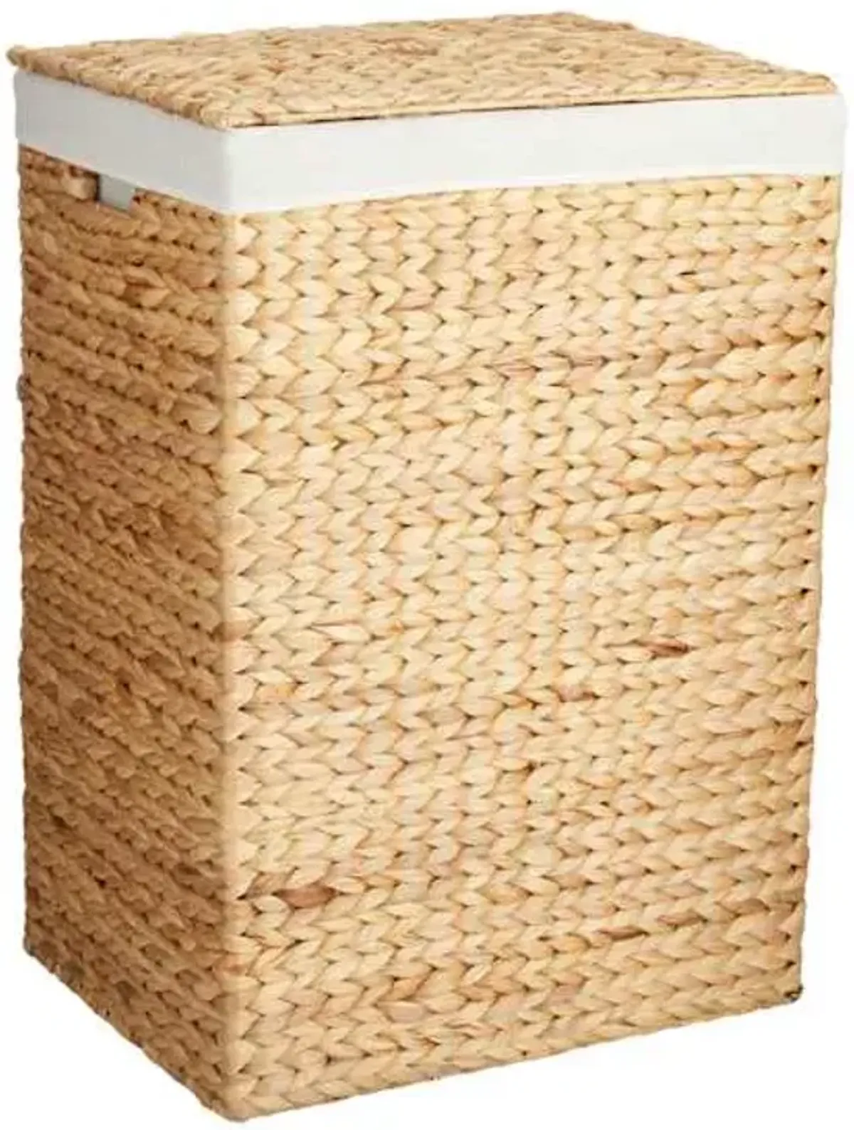 Natural Water Hyacinth Laundry Hamper, Medium