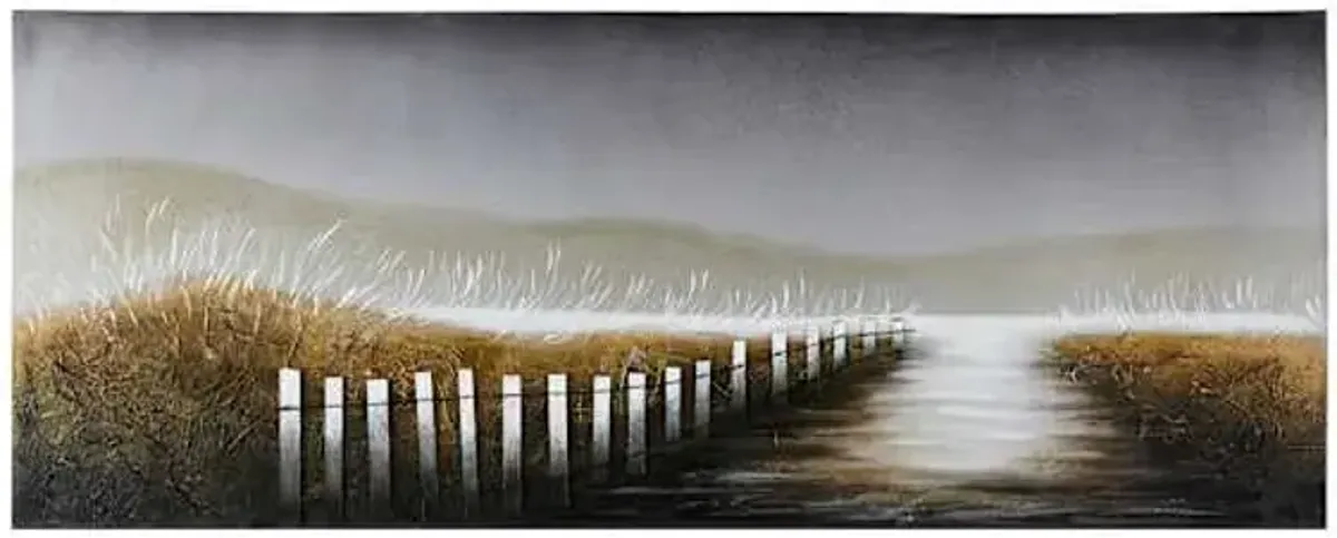 Coastal Path Enhanced Canvas Wall Art, 24x60