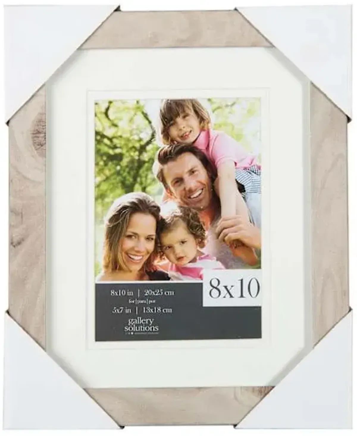 8x10 Matted to 5x7 Linear Profile Double Mat Portrait Wall Frame