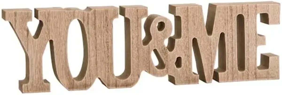 You & Me Cutout Table Sign, 12x4