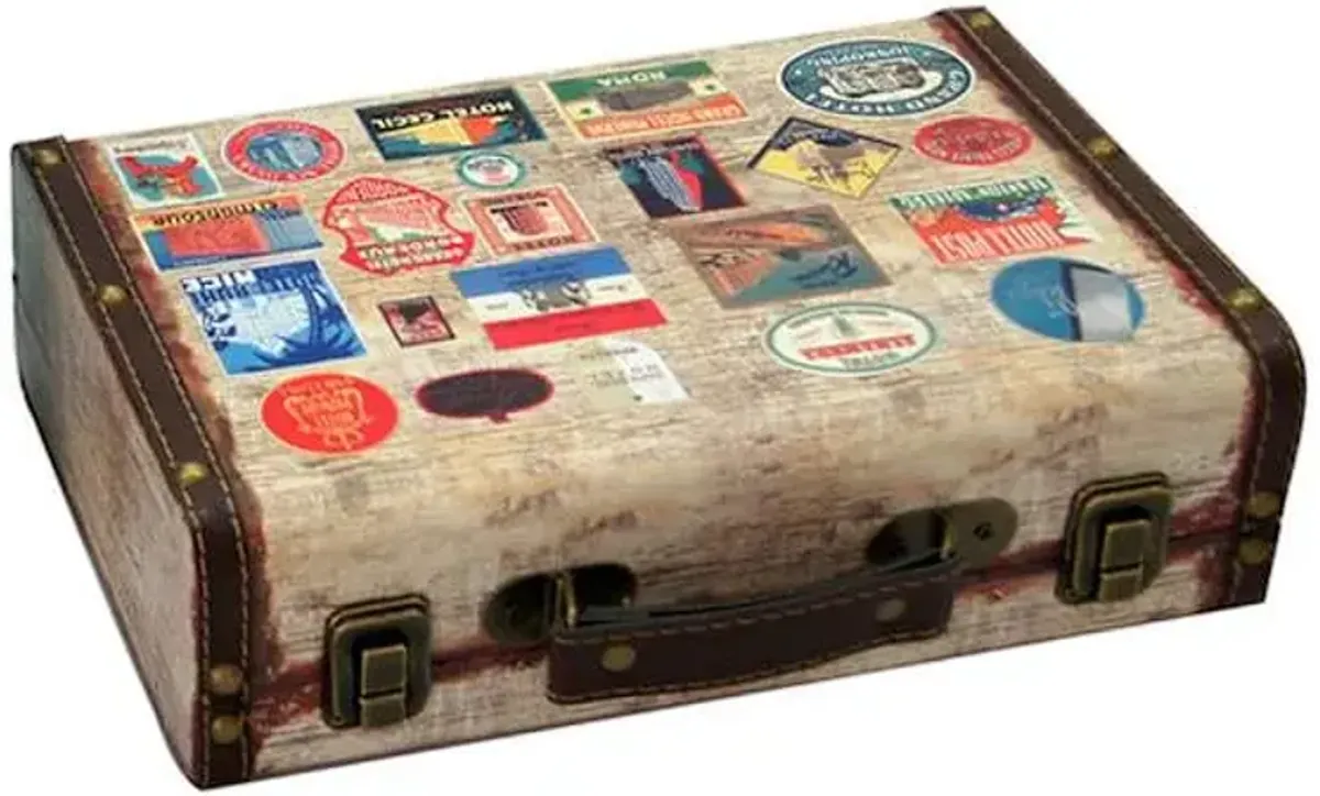 Vintage Wooden Suitcase, 12x4