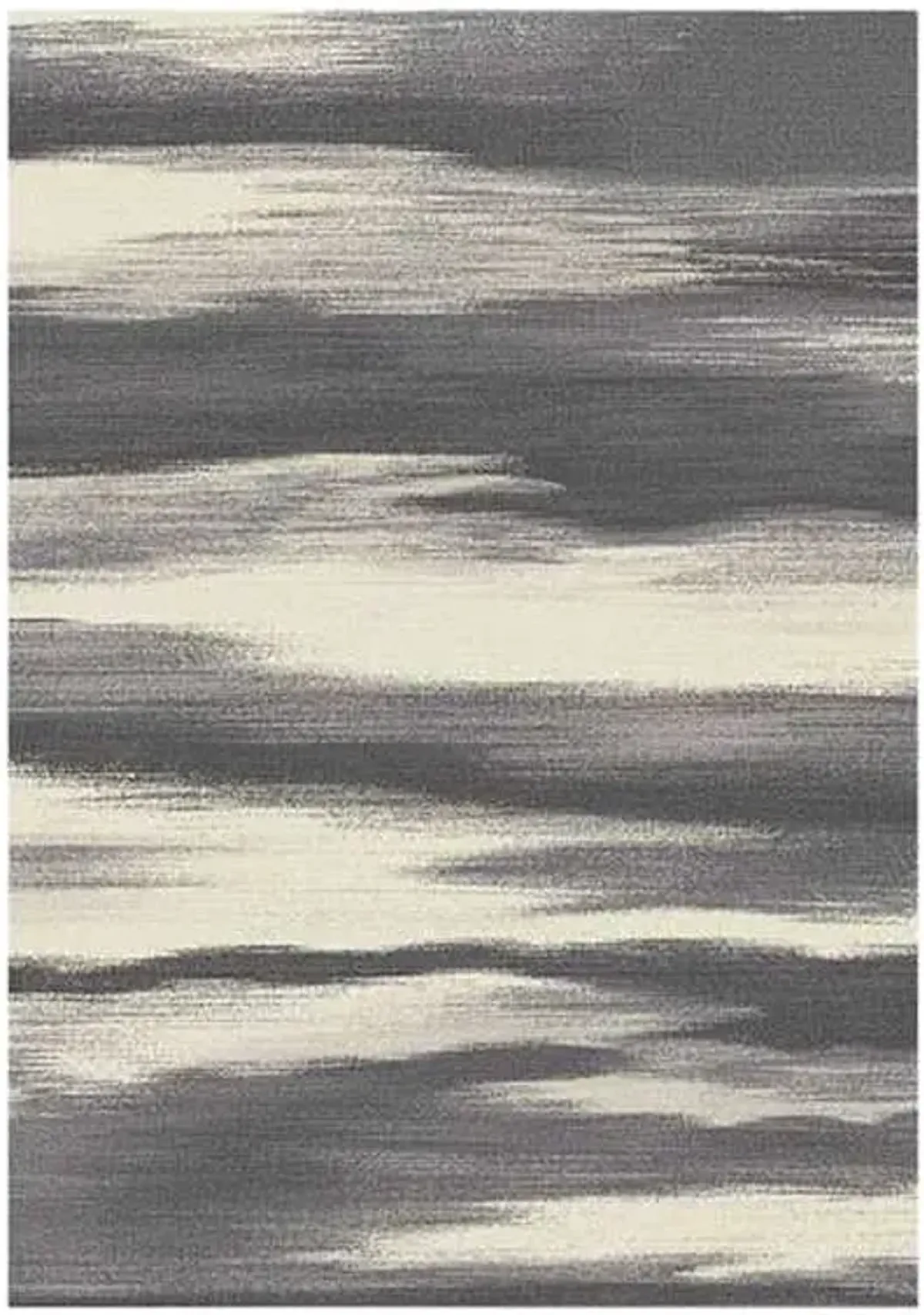(D340) Gloucester Grey & Ivory Windswept Area Rug, 7x9