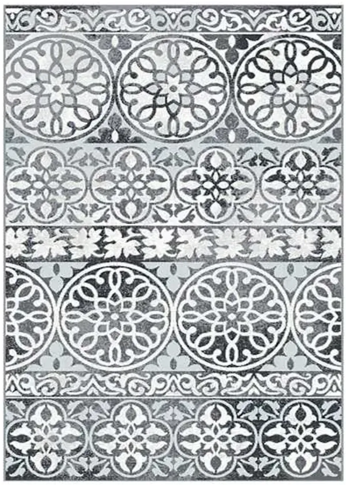 (A332) Fredrika Smoke Woven Runner, 2x6