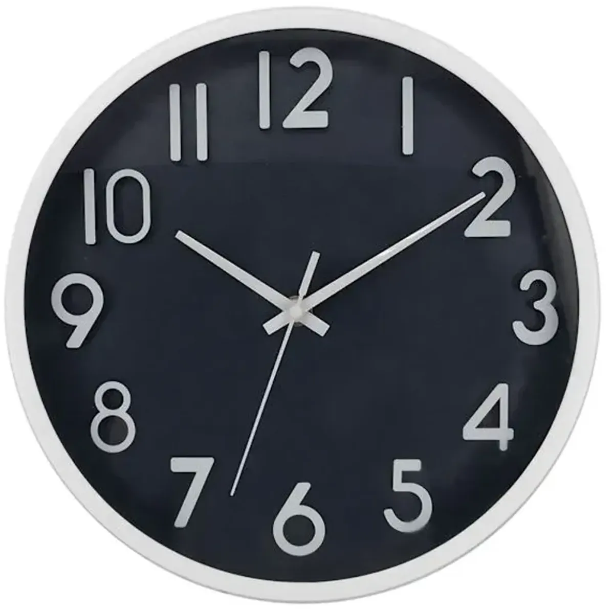 Navy Blue Round Wall Clock, 10"