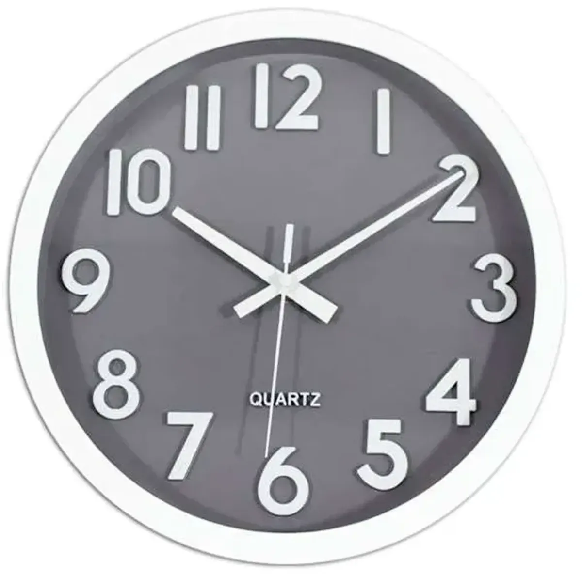 Grey Round Wall Clock, 10"