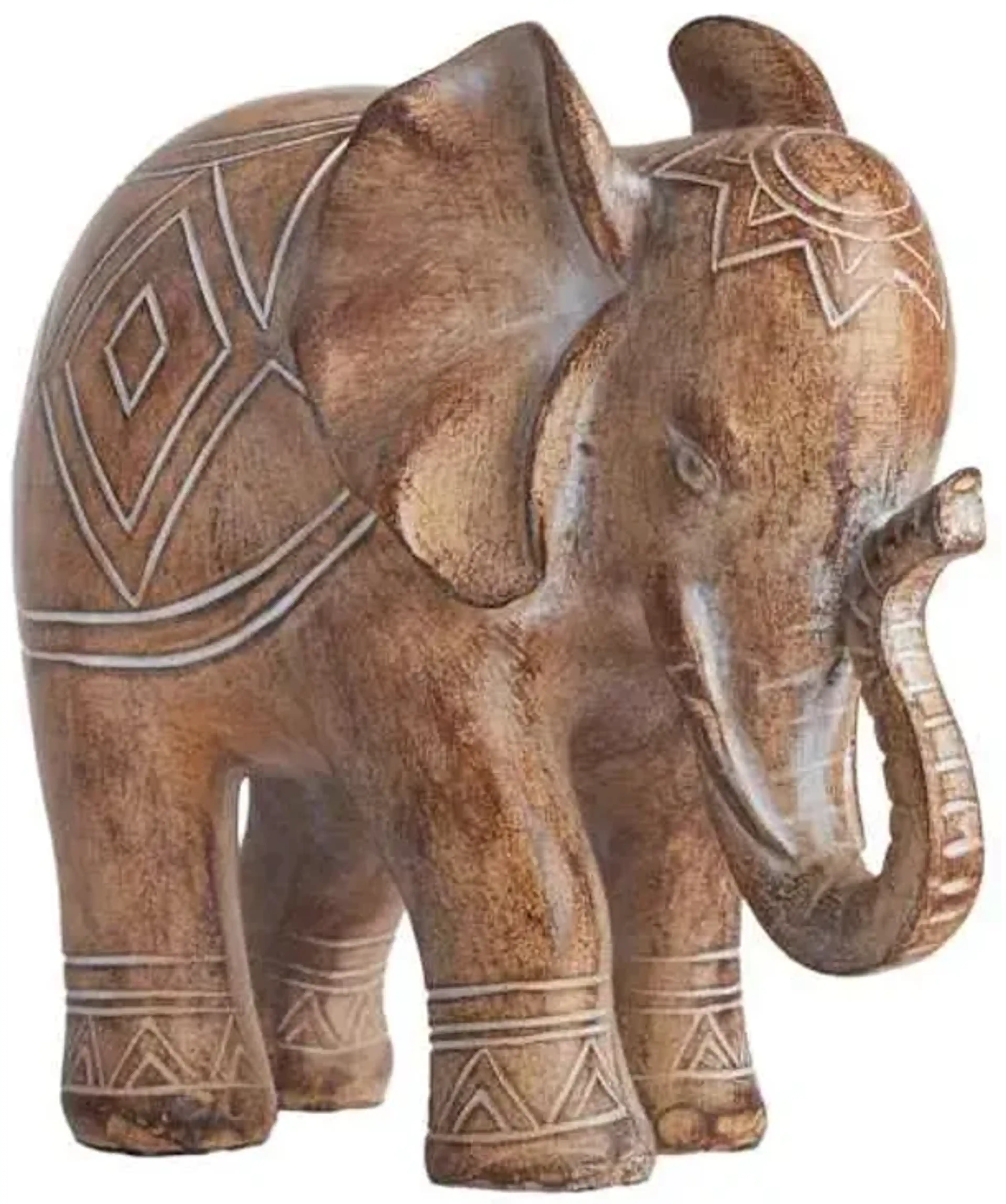 Brown Aztec Design Elephant 7 At Home | Furniture.com