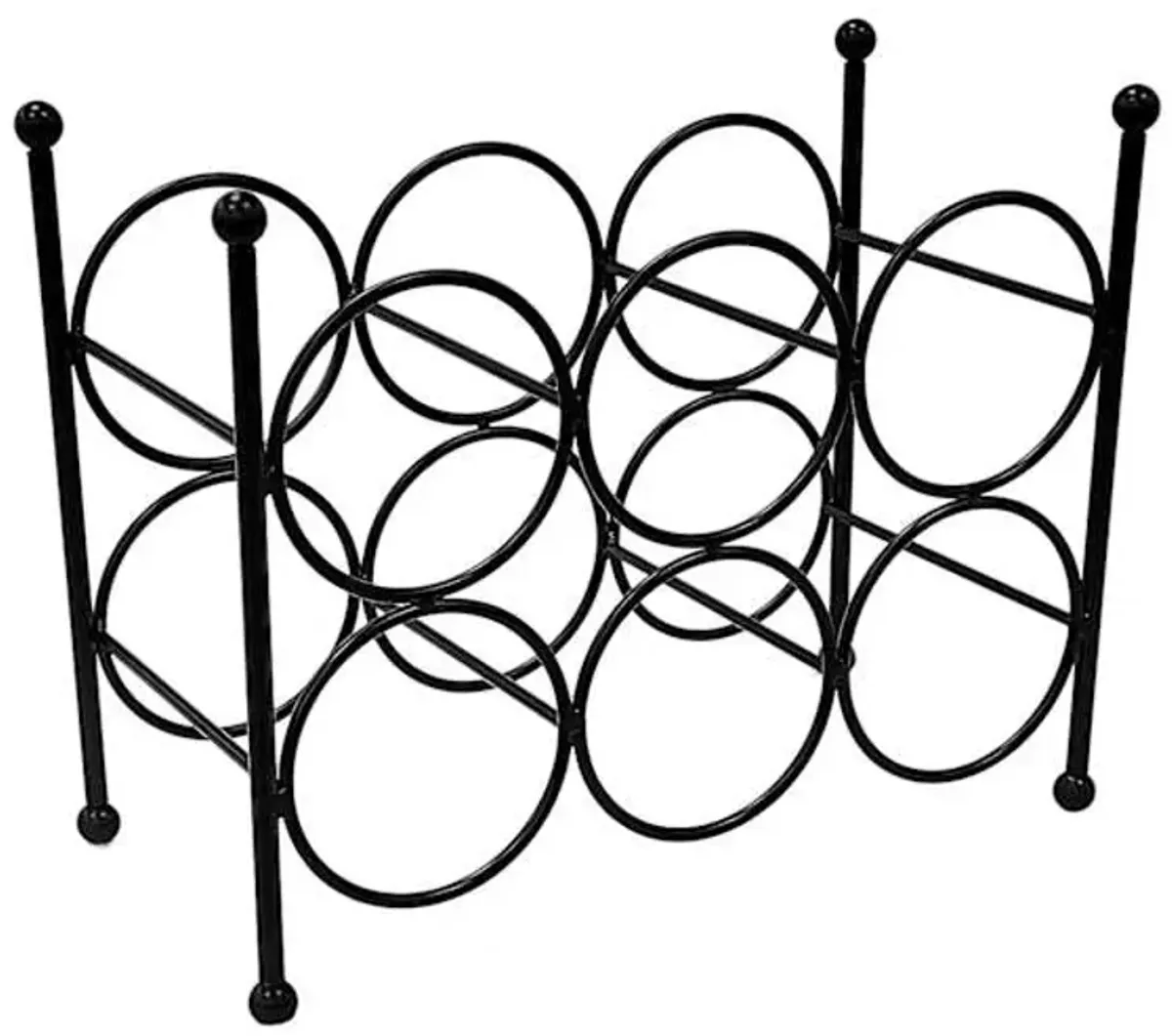 6-Bottle Dark Rings Wine Rack