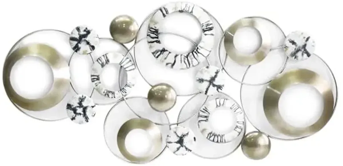 Metal Circles Wall Art, 22x45