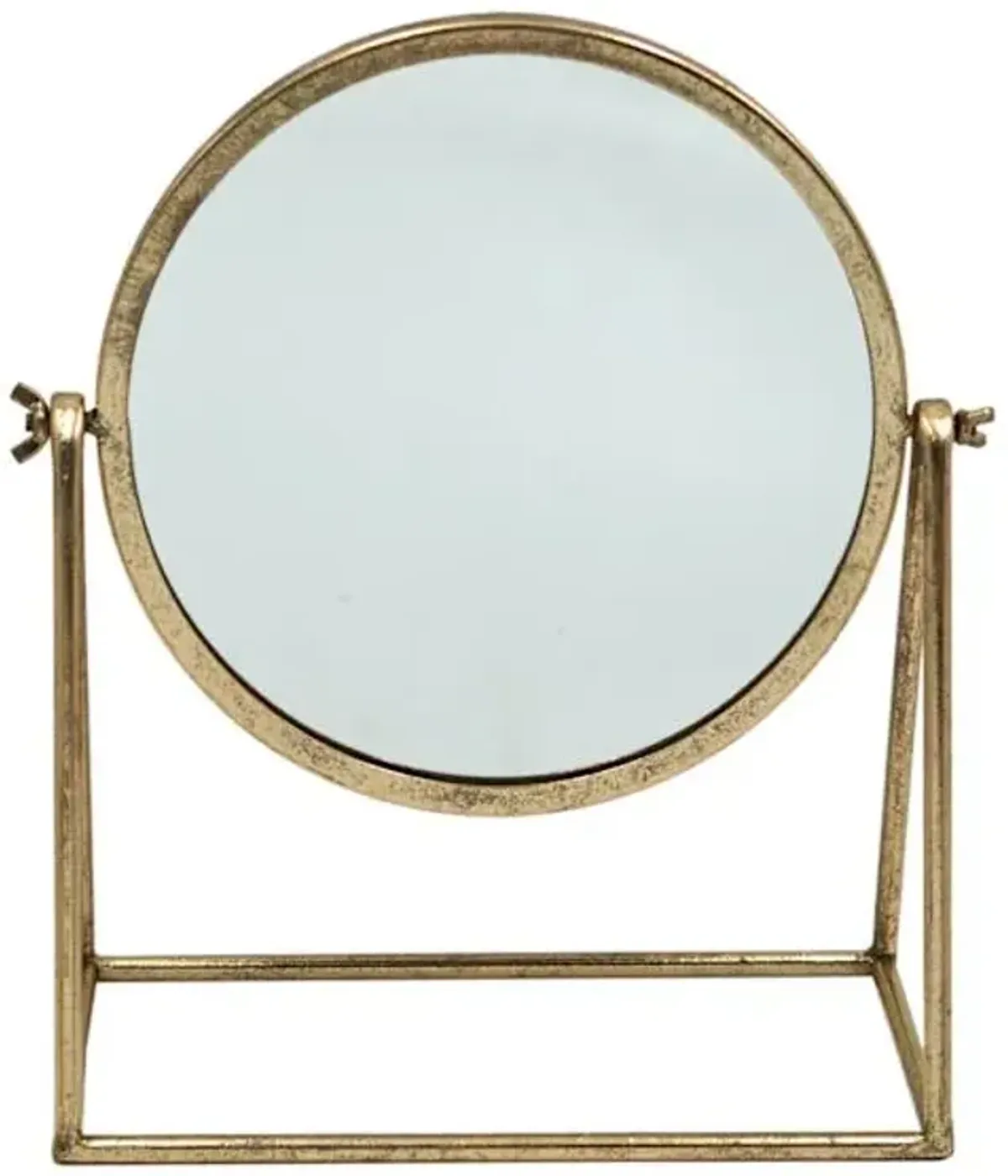 Gold Metal Table Mirror