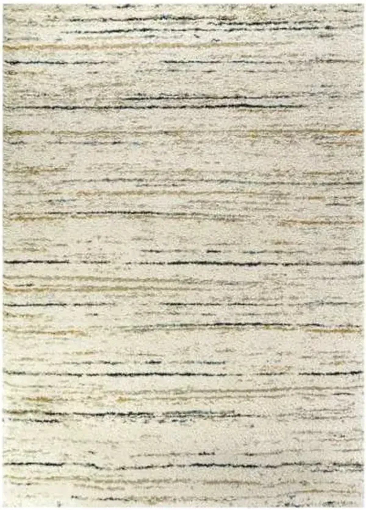 (C99) Sedona Ivory Abstract Design Shag Area Rug, 8x10