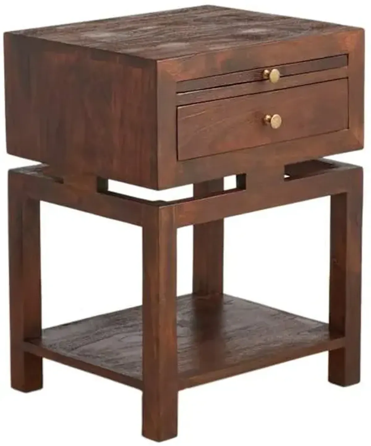Maddison Chestnut Wood Side Table with Drawer