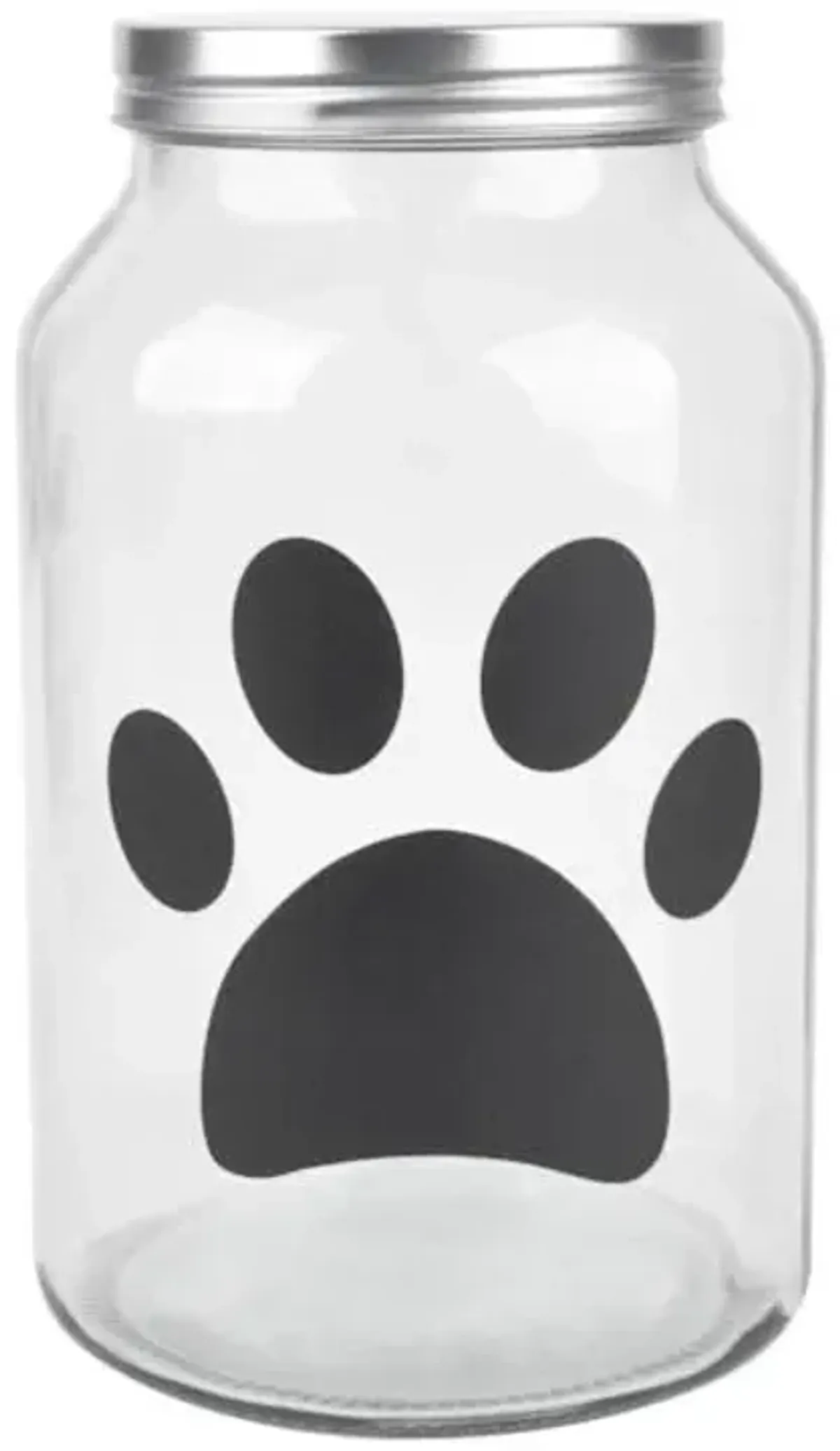 Buddy Chalkboard Paw Clear Glass Canister, Large