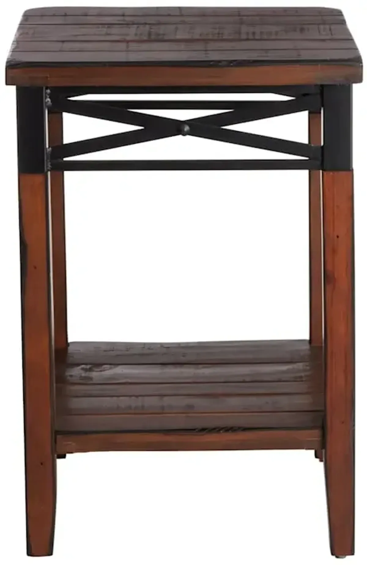 Wood & Metal X Band Plant Stand