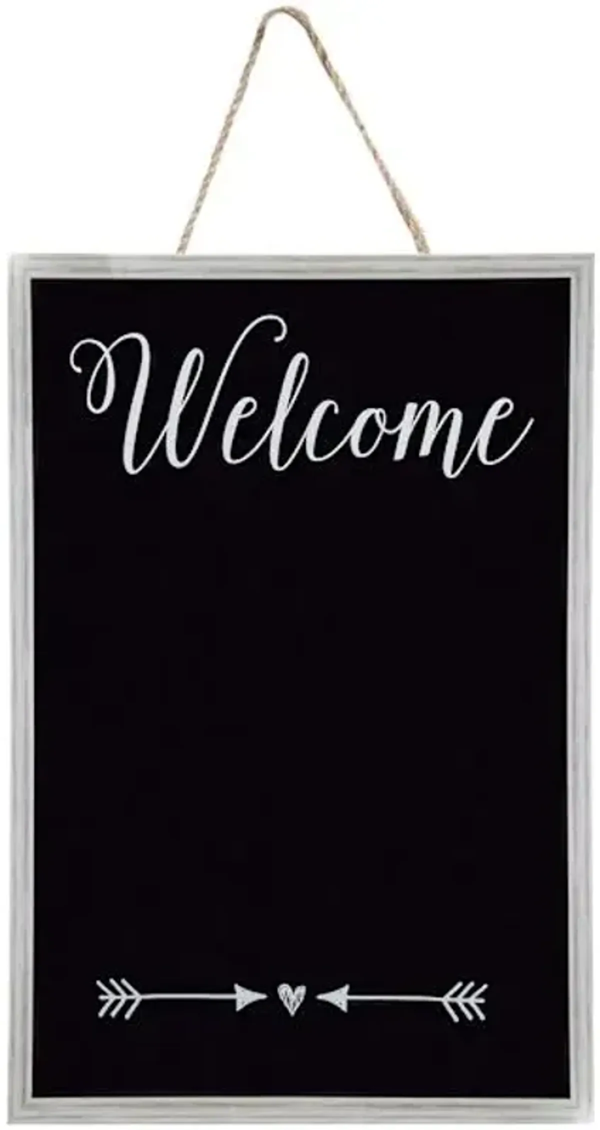 Welcome With Arrow Accent Hanging Chalkboard, 23X35