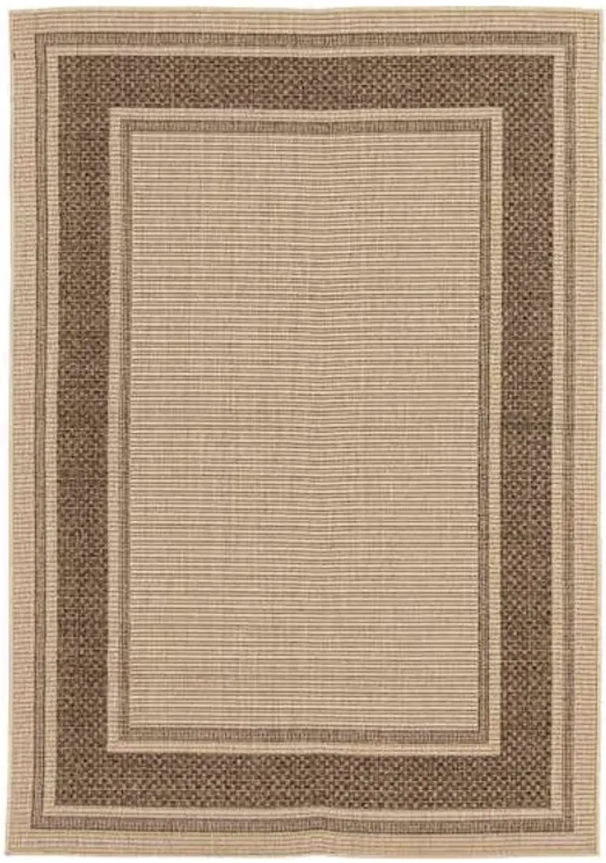 (E212) Santorini Cayden Natural Woven Indoor & Outdoor Area Rug, 5x7