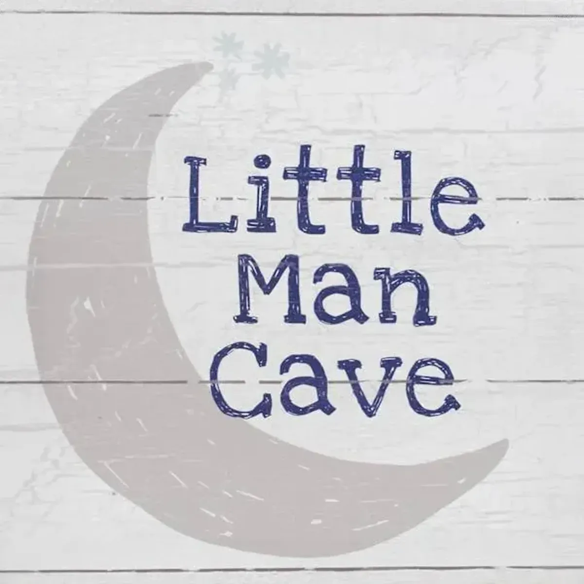 Little Man Cave Plank Canvas Wall Art, 12"