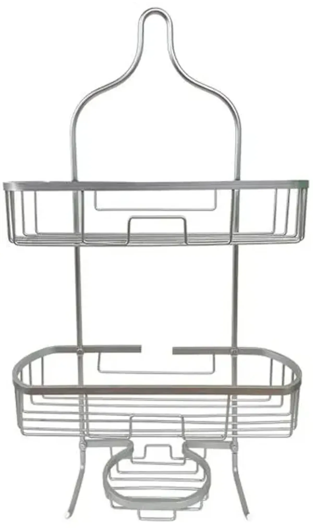 Grey Aluminum Shower Caddy, 26"