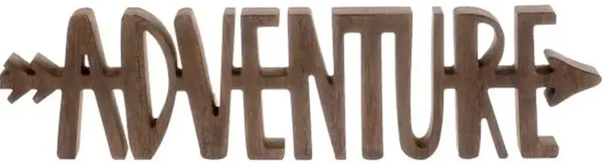 Adventure Cutout Sign, 16x4