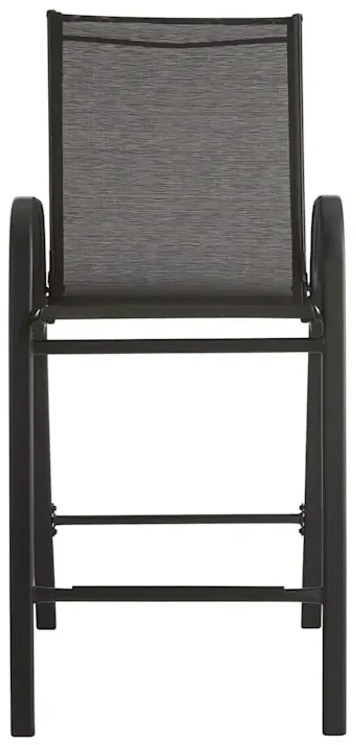 Stackable Sling Patio Barstool, Black