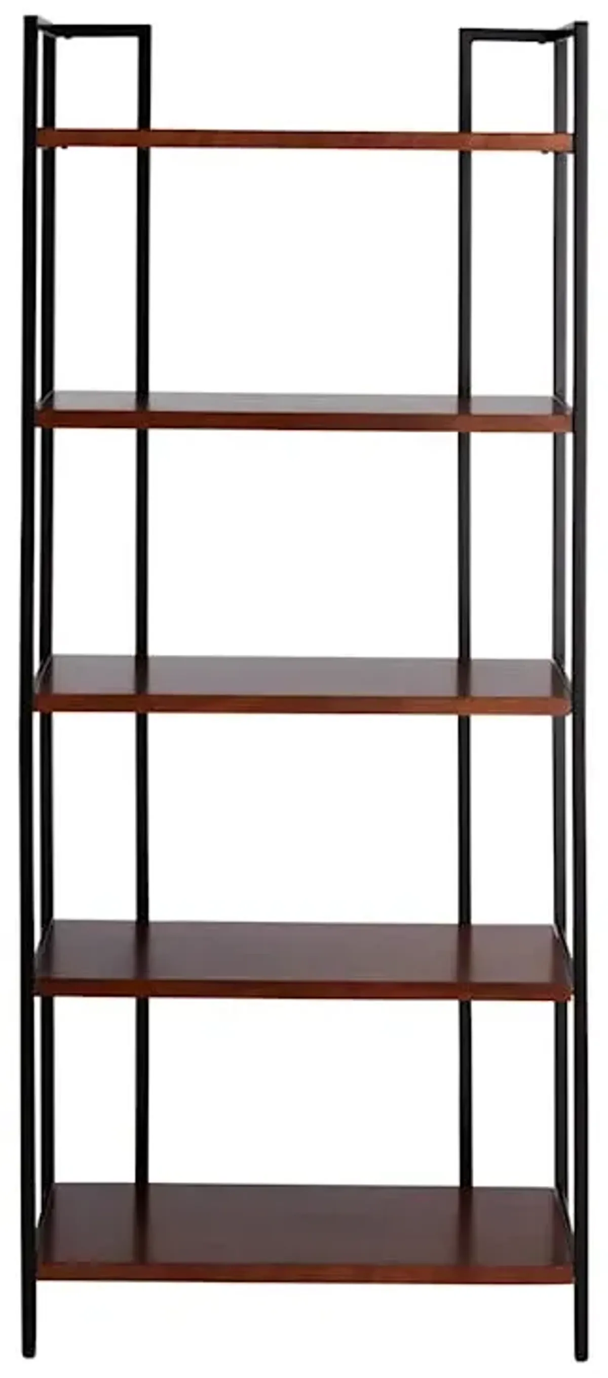 Parkview 5-Tier Metal & Wood Veneer Bookshelf