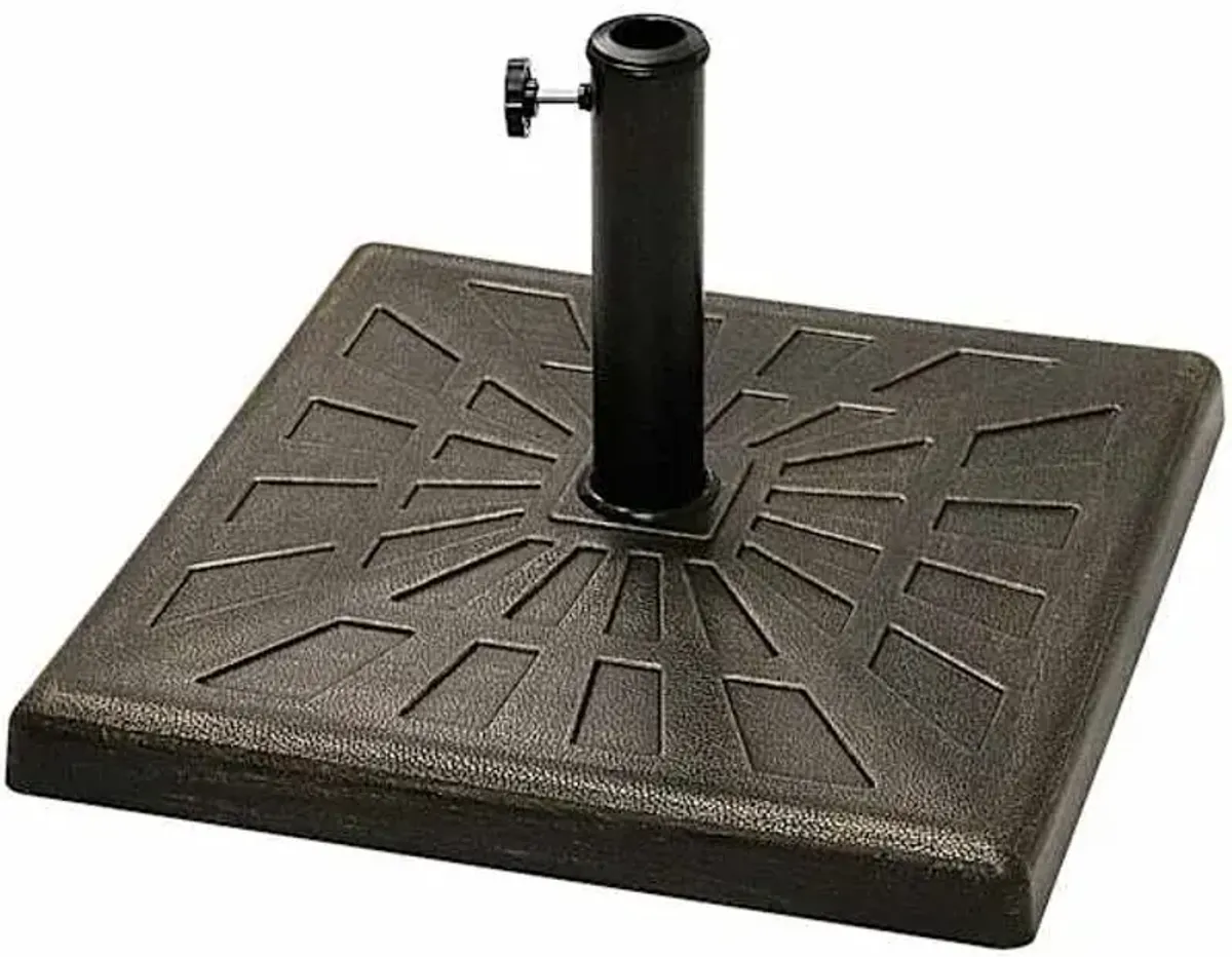 Brown Square Patio Umbrella Base, 42lb
