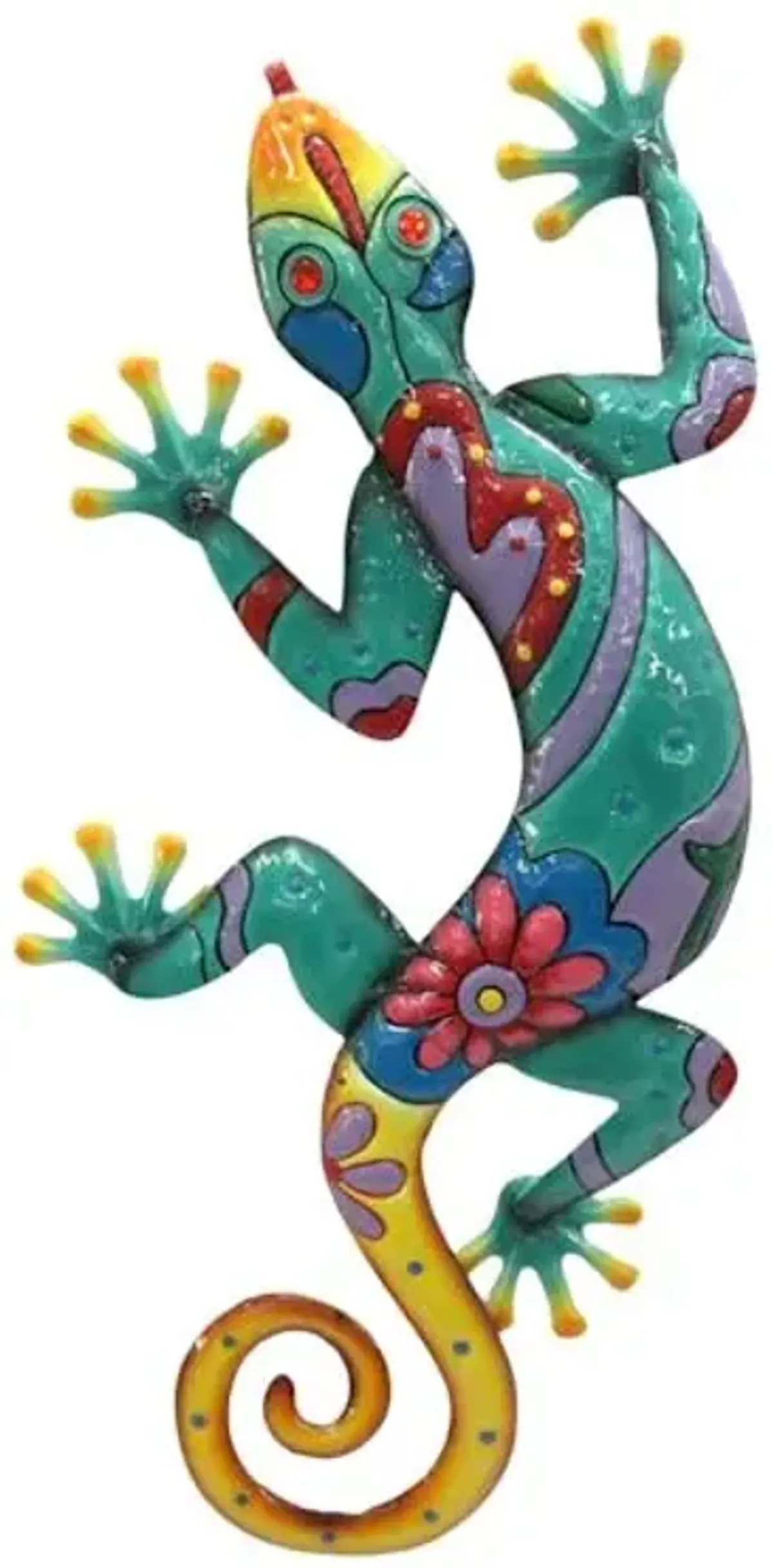 Bright Gecko Metal Outdoor Wall Decor, 24"