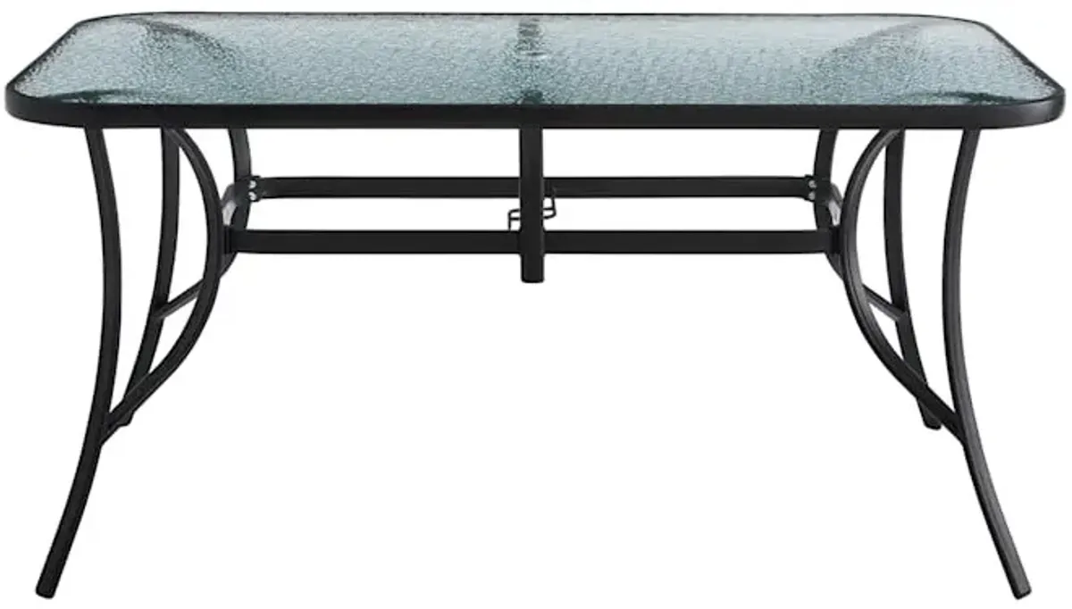 Woodhill Rectangle Patio Dining Table, Black