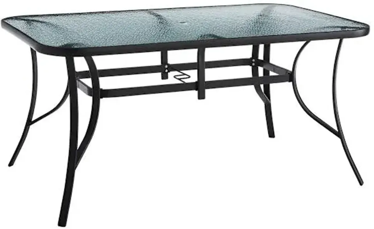 Woodhill Rectangle Patio Dining Table, Black