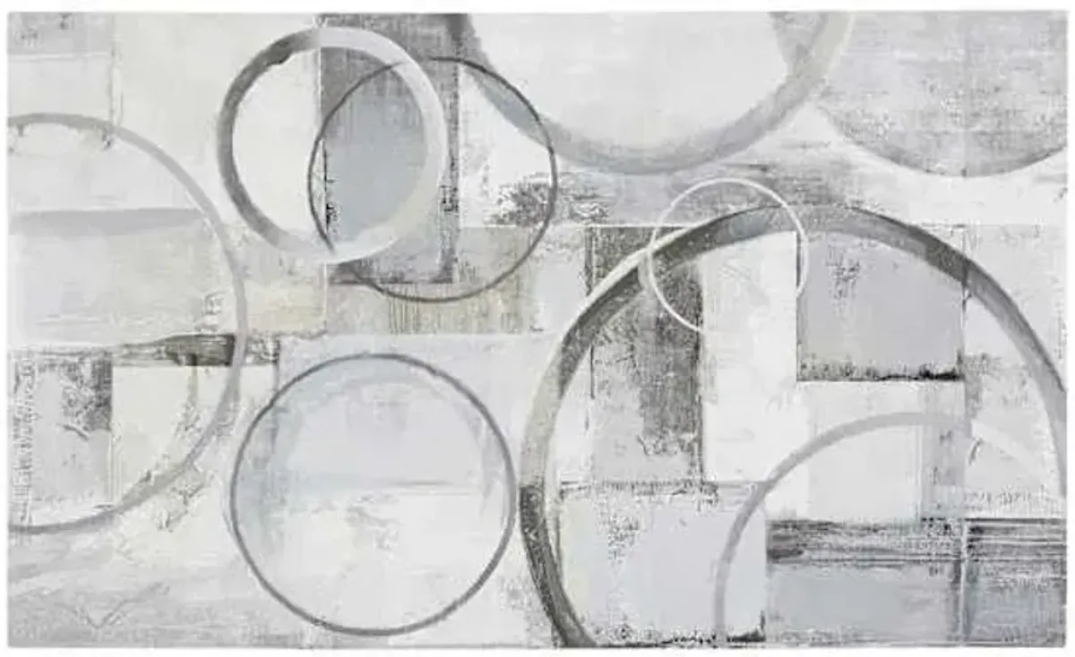 Grey Abstract Printed Canvas Wall Art, 30x60